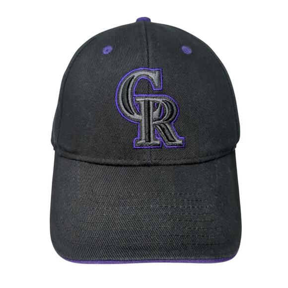Fan Favorite Strapback Hat Black OSFA Colorado Rockies Embroidered Logo MLB - Picture 1 of 10